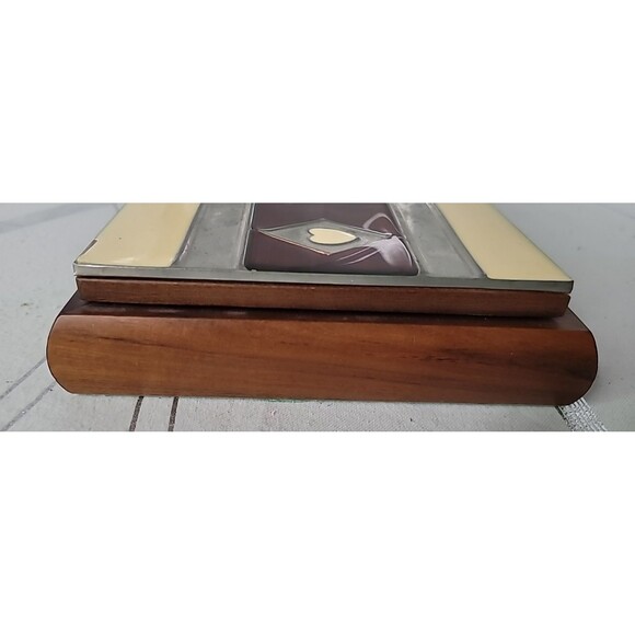 RARE Dal Negro Treviso - Playing Card Game Poker Set w/ Unique Enamel Top! - Picture 6 of 16